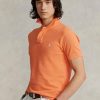 Polos de malla entallados personalizados Ralph Lauren para hombre en color naranja Polos de malla entallados personalizados Ralph Lauren para hombre en color naranja