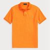 Polos de malla entallados personalizados Ralph Lauren para hombre en color naranja Polos de malla entallados personalizados Ralph Lauren para hombre en color naranja