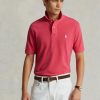 Polos de malla entallados personalizados Ralph Lauren para hombre en color rosa Polos de malla entallados personalizados Ralph Lauren para hombre en color rosa