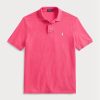Polos de malla entallados personalizados Ralph Lauren para hombre en color rosa Polos de malla entallados personalizados Ralph Lauren para hombre en color rosa