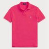 Polos de malla entallados personalizados Ralph Lauren para hombre en color rosa Polos de malla entallados personalizados Ralph Lauren para hombre en color rosa