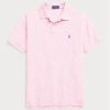 Polos de malla entallados personalizados Ralph Lauren para hombre en color rosa Polos de malla entallados personalizados Ralph Lauren para hombre en color rosa