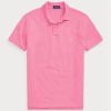 Polos de malla entallados personalizados Ralph Lauren para hombre en color rosa Polos de malla entallados personalizados Ralph Lauren para hombre en color rosa