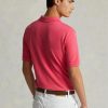 Polos de malla entallados personalizados Ralph Lauren para hombre en color rosa Polos de malla entallados personalizados Ralph Lauren para hombre en color rosa