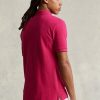 Polos de malla entallados personalizados Ralph Lauren para hombre en color rosa Polos de malla entallados personalizados Ralph Lauren para hombre en color rosa