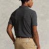 Polos de malla entallados personalizados Ralph Lauren para hombre en gris Polos de malla entallados personalizados Ralph Lauren para hombre en gris