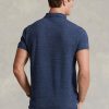 Polos de malla entallados Ralph Lauren azules para hombre Polos de malla entallados Ralph Lauren azules para hombre