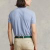 Polos de malla entallados Ralph Lauren azules para hombre Polos de malla entallados Ralph Lauren azules para hombre