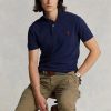 Polos de malla entallados Ralph Lauren para hombre en color azul marino Polos de malla entallados Ralph Lauren para hombre en color azul marino
