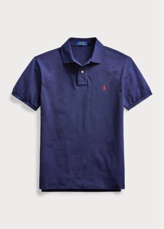 Polos de malla entallados Ralph Lauren para hombre en color azul marino