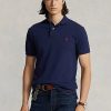 Polos de malla icónicos Ralph Lauren para hombre en azul marino Polos de malla icónicos Ralph Lauren para hombre en azul marino
