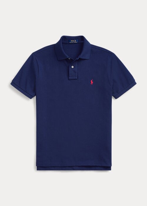 Polos de malla icónicos Ralph Lauren para hombre en azul marino Polos de malla icónicos Ralph Lauren para hombre en azul marino