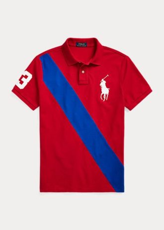 Polos de malla Ralph Lauren Big Pony rojos para hombre