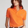 Polos de malla Ralph Lauren Classic Fit para mujer en color naranja Polos de malla Ralph Lauren Classic Fit para mujer en color naranja