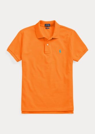 Polos de malla Ralph Lauren Classic Fit para mujer en color naranja
