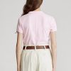 Polos de malla Ralph Lauren de corte clásico en color rosa para mujer