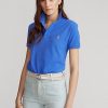Polos de malla Ralph Lauren de corte clásico para mujer en azul