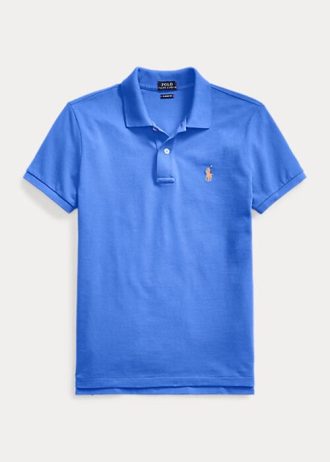 Polos de malla Ralph Lauren de corte clásico para mujer en azul