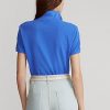 Polos de malla Ralph Lauren de corte clásico para mujer en azul