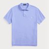 Polos de malla Ralph Lauren de corte entallado personalizados para hombre en azul Polos de malla Ralph Lauren de corte entallado personalizados para hombre en azul