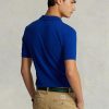 Polos de malla Ralph Lauren de corte entallado personalizados para hombre en azul Polos de malla Ralph Lauren de corte entallado personalizados para hombre en azul