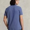 Polos de malla Ralph Lauren de corte entallado personalizados para hombre en azul Polos de malla Ralph Lauren de corte entallado personalizados para hombre en azul