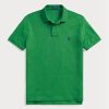 Polos de malla Ralph Lauren personalizados de corte entallado para hombre, color verde