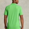 Polos de malla Ralph Lauren personalizados de corte entallado para hombre, color verde Polos de malla Ralph Lauren personalizados de corte entallado para hombre, color verde