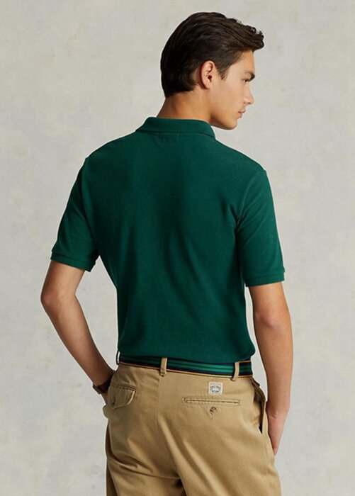 Polos de malla Ralph Lauren personalizados de corte entallado para hombre, color verde