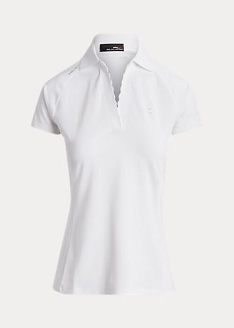 Polos de piqué blancos de Ralph Lauren para mujer con corte entallado