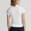 Polos de piqué blancos de Ralph Lauren para mujer con corte entallado