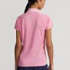 Polos de piqué entallados de Ralph Lauren para mujer en color rosa