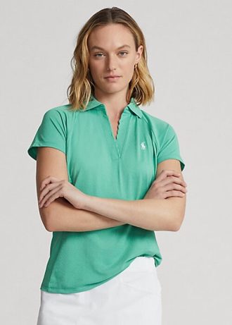 Polos de piqué entallados Ralph Lauren verdes para mujer