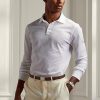 Polos de piqué Ralph Lauren blancos de corte entallado para hombre