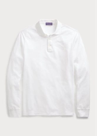 Polos de piqué Ralph Lauren blancos de corte entallado para hombre Polos de piqué Ralph Lauren blancos de corte entallado para hombre