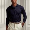 Polos de piqué Ralph Lauren de corte entallado para hombre, color azul marino