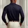 Polos de piqué Ralph Lauren de corte entallado para hombre, color azul marino