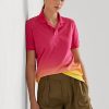 Polos de piqué teñidos Ralph Lauren para mujer en rosa, naranja y amarillo Polos de piqué teñidos Ralph Lauren para mujer en rosa, naranja y amarillo
