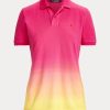 Polos de piqué teñidos Ralph Lauren para mujer en rosa, naranja y amarillo Polos de piqué teñidos Ralph Lauren para mujer en rosa, naranja y amarillo