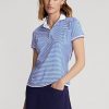 Polos de punto a rayas Ralph Lauren para mujer en azul y blanco Polos de punto a rayas Ralph Lauren para mujer en azul y blanco