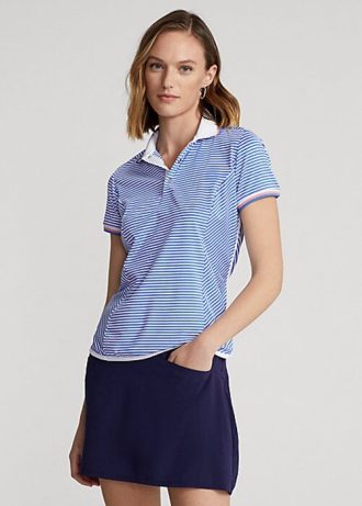 Polos de punto a rayas Ralph Lauren para mujer en azul y blanco