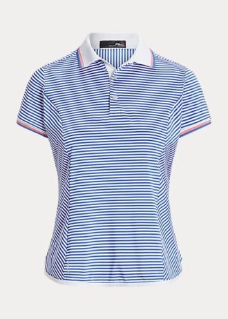 Polos de punto a rayas Ralph Lauren para mujer en azul y blanco