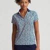 Polos de punto de corte entallado Ralph Lauren para mujer con flores Polos de punto de corte entallado Ralph Lauren para mujer con flores