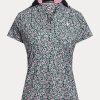 Polos de punto de corte entallado Ralph Lauren para mujer con flores Polos de punto de corte entallado Ralph Lauren para mujer con flores