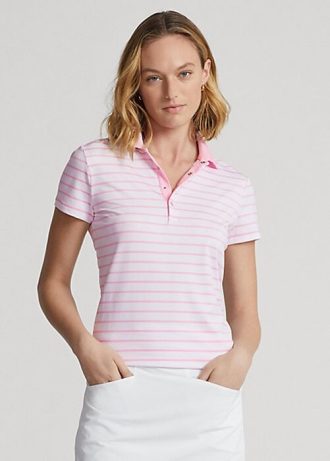 Polos de punto entallados Ralph Lauren para mujer en color rosa