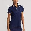 Polos de punto Ralph Lauren de corte entallado para mujer en azul marino Polos de punto Ralph Lauren de corte entallado para mujer en azul marino
