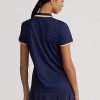 Polos de punto Ralph Lauren de corte entallado para mujer en azul marino Polos de punto Ralph Lauren de corte entallado para mujer en azul marino