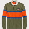 Polos de rugby a rayas de corte clásico Ralph Lauren para hombre en color oliva