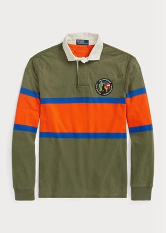 Polos de rugby a rayas de corte clásico Ralph Lauren para hombre en color oliva Polos de rugby a rayas de corte clásico Ralph Lauren para hombre en color oliva