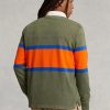 Polos de rugby a rayas de corte clásico Ralph Lauren para hombre en color oliva